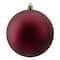 12ct Burgundy Red Shatterproof Matte Christmas Ball Ornaments 4" (100mm)